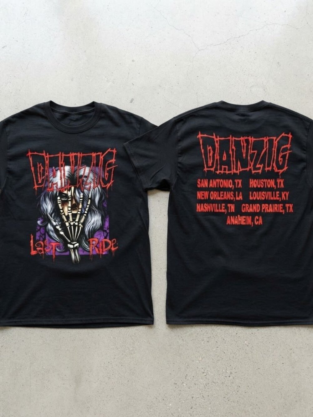 Danzig Last Ride North America Tour 2026 Black T-Shirt S-4XL